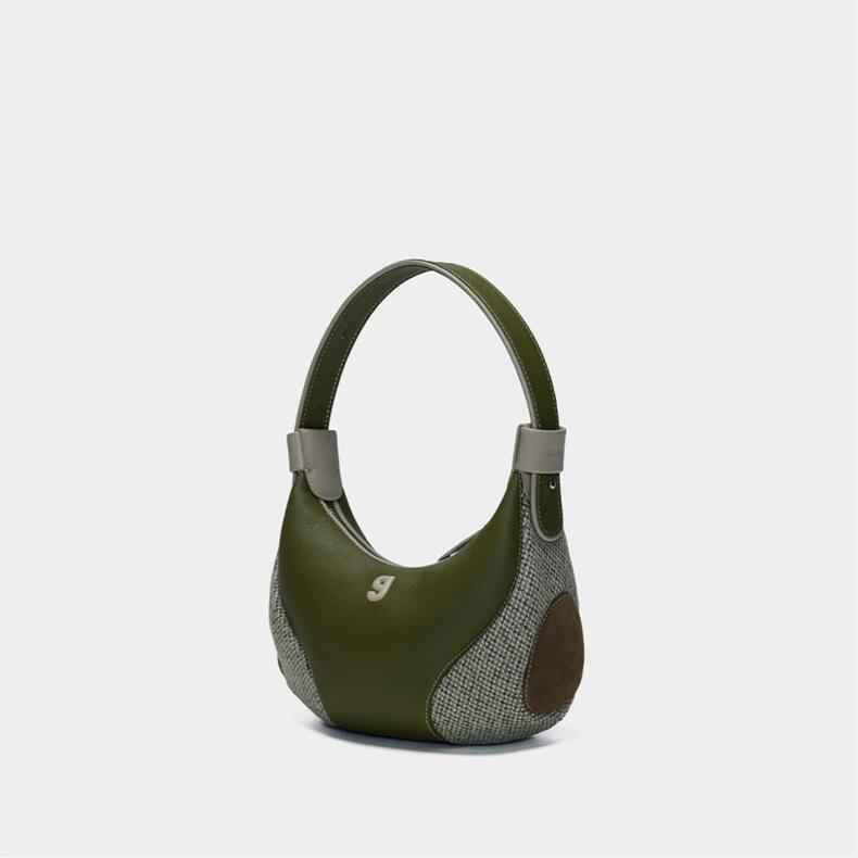 Womens Baseball Underarm Bag Crescent-Shaped Crossbody Bag