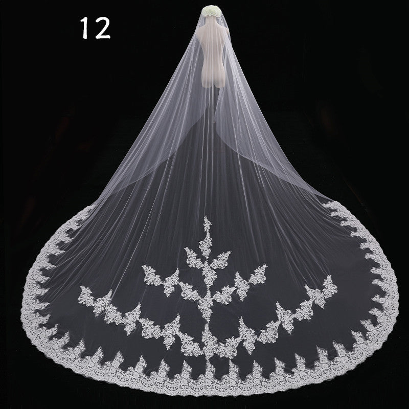 Bride Wedding Master Wedding Veil Long Long Tail by Mirlaine Univers