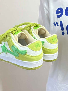 Apple Green Retro Casual Sneakers Men's Platform Sneaker