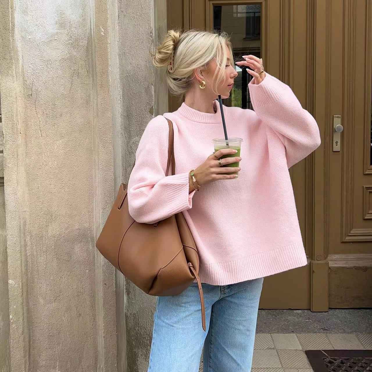 Women's Crew Neck Pullover Sweater