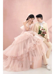 Street Photography Pettiskirt Colored Mesh Temperament Banquet Light Wedding Dress by Mirlaine Univers