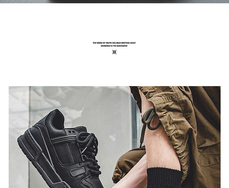 Black American Retro Platform Sports Board Shoes by Mirlaine Univers
