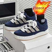 Men's Shoes Hong Kong Style Warm With Velvet Retro