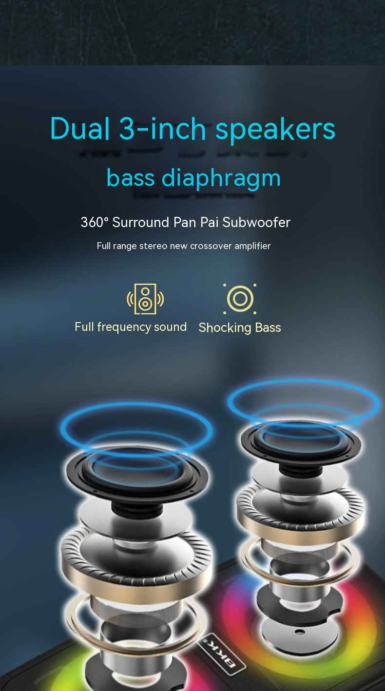 Portable Bluetooth Speaker Color Light Speaker