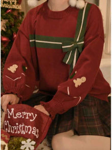Christmas Bestie Matching Sweaters Retro Figure-flattering Knitwear