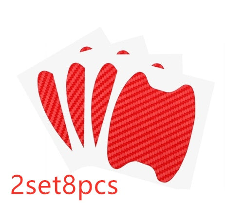 4pcs Set Of Door Stickers Carbon Fiber Scratch-resistant Car Handle Stickers by Mirlaine Univers