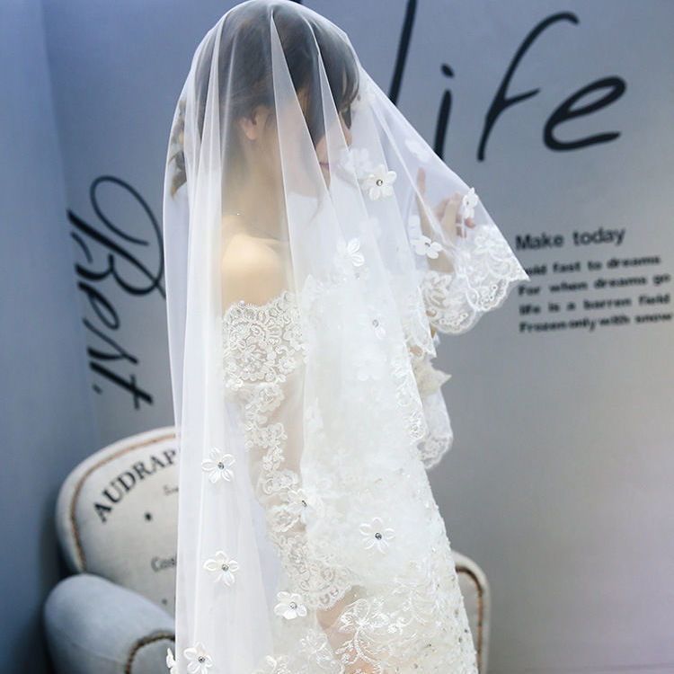 New Style Veil Korean Lace Petal Veil by Mirlaine Univers