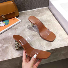 One word stiletto high heel women sandals