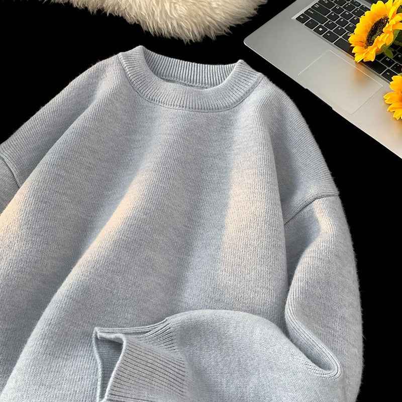 Men's Simple Solid-Color Sweaters For Autumn And Winter