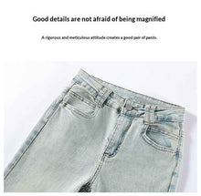 Light Blue American-Style Flared Jeans For Women