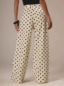 Casual Polka Dot Mid-rise Non-stretch Jeans