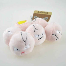 Six plush dolls with conjoined eggs