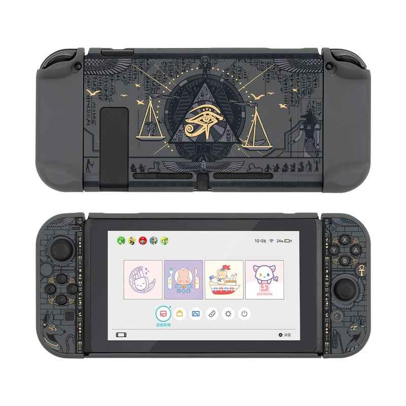Mysterious Egypt Swi Tch Protective Shell Black Hard Cover Back Grip Controller Split Housing Case
