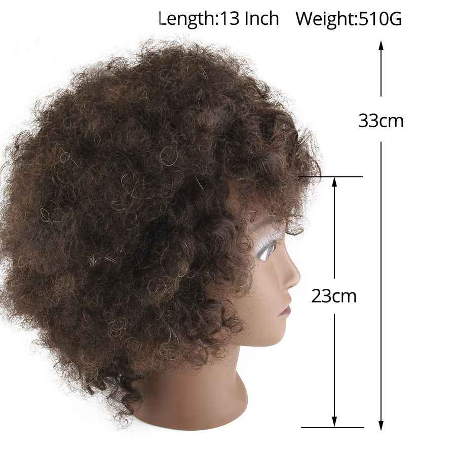 Black real human hair model
