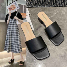 Women thick heel non-slip sandals