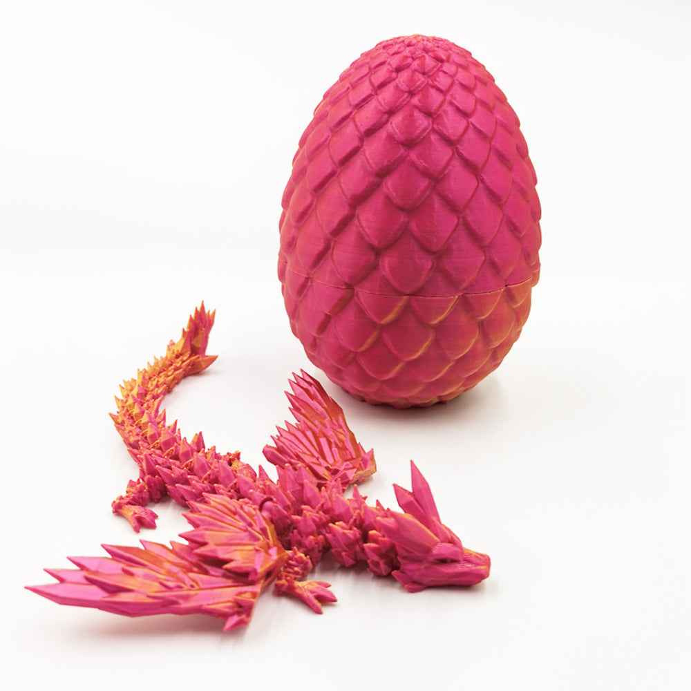 Print Dragon Ornaments Colorful Movable Crystal Creative Christmas Easter Eggs