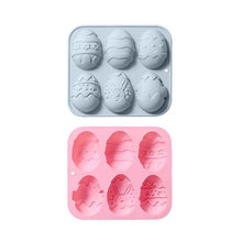 6-piece Silicone Mold For Different Easter Eggs Chocolate Mold