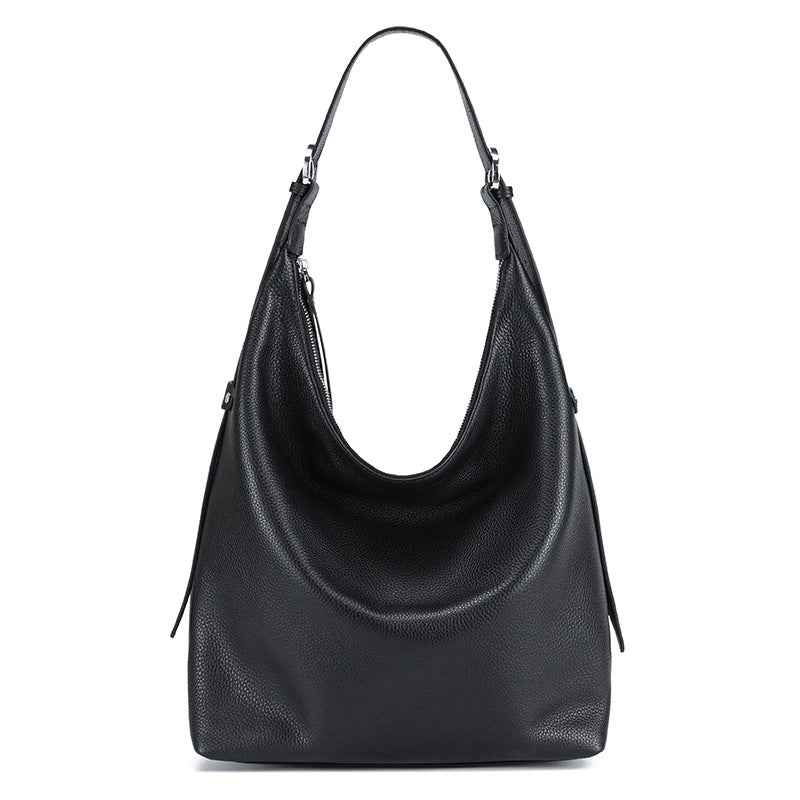 Womens Versatile Large-Capacity Genuine Leather Shoulder Bag