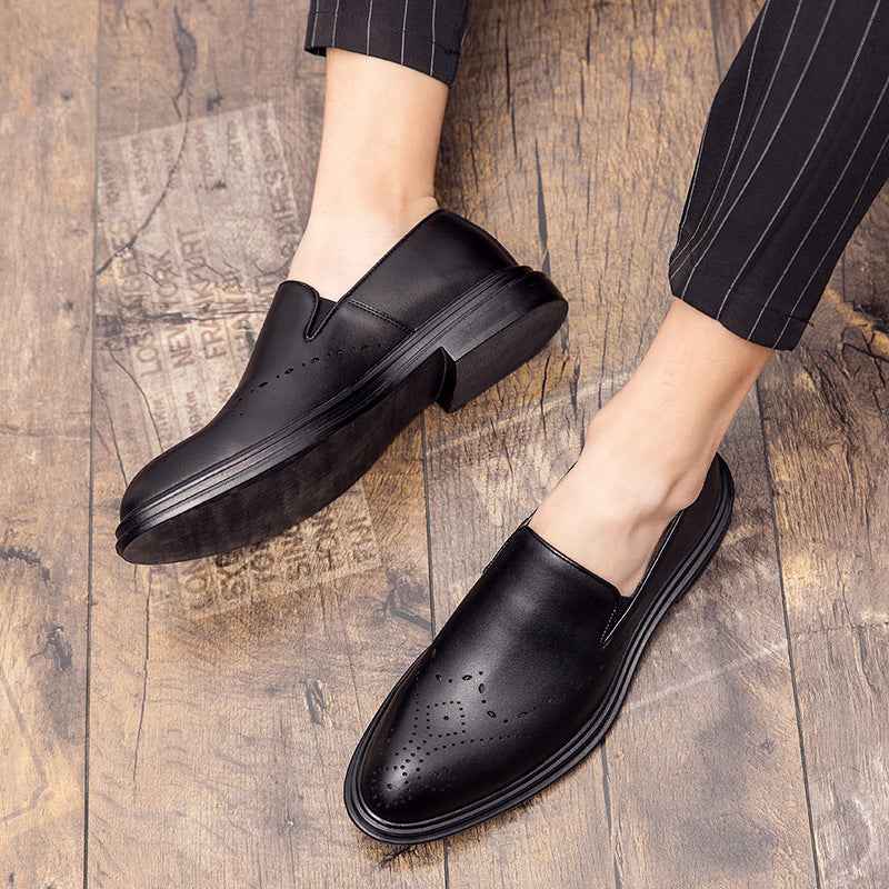 Big Size Men's Leather Shoes Slip-on Loafers