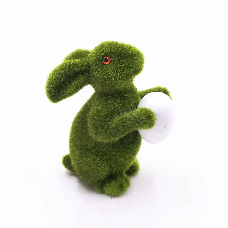 Easter Egg Gift Simulation Flocking Rabbit Garden Decoration Ornaments