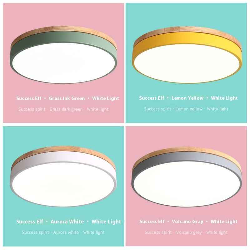 Macaron Round Bedroom Simple Study Living Room Ceiling Lamp