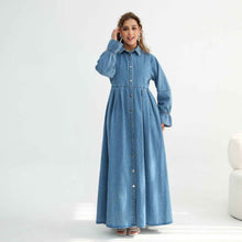 Denim Dress Middle Eastern Dubai European And American-style Robe