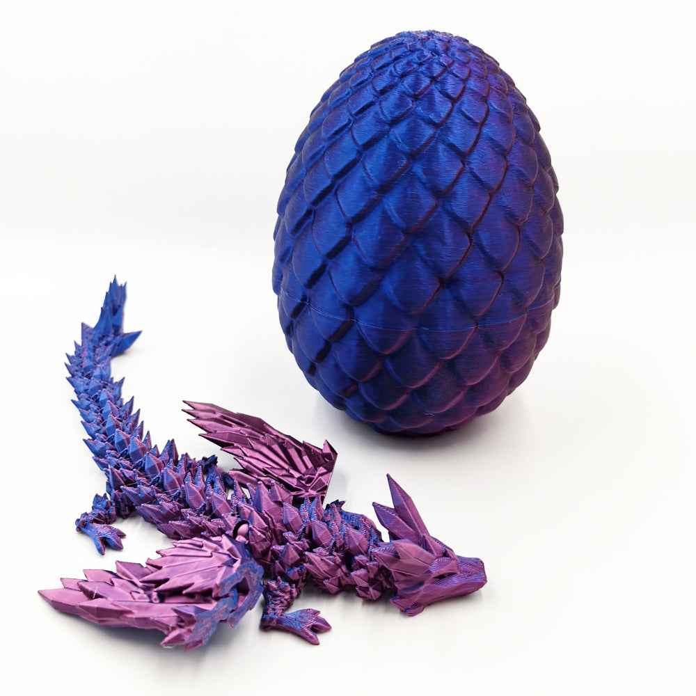 Print Dragon Ornaments Colorful Movable Crystal Creative Christmas Easter Eggs