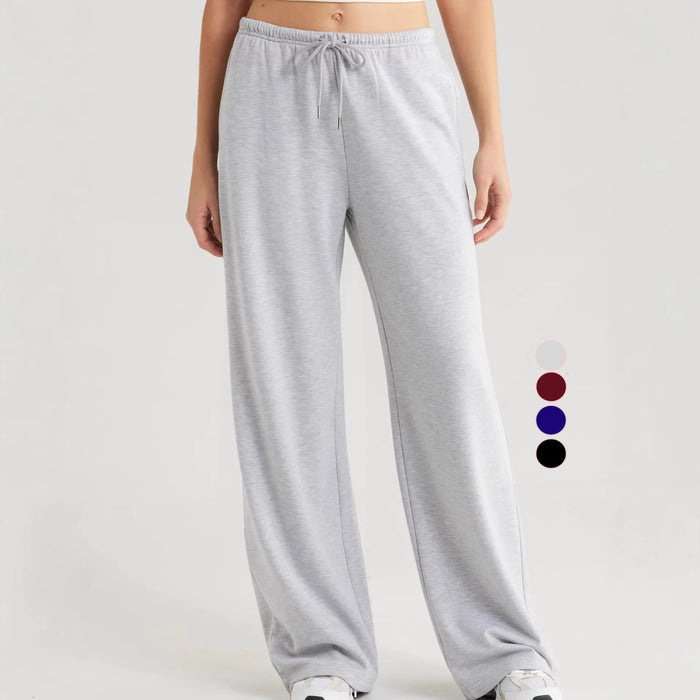 Pantalon de yoga ample, décontracté, à cordon de serrage et jambes larges pour femme