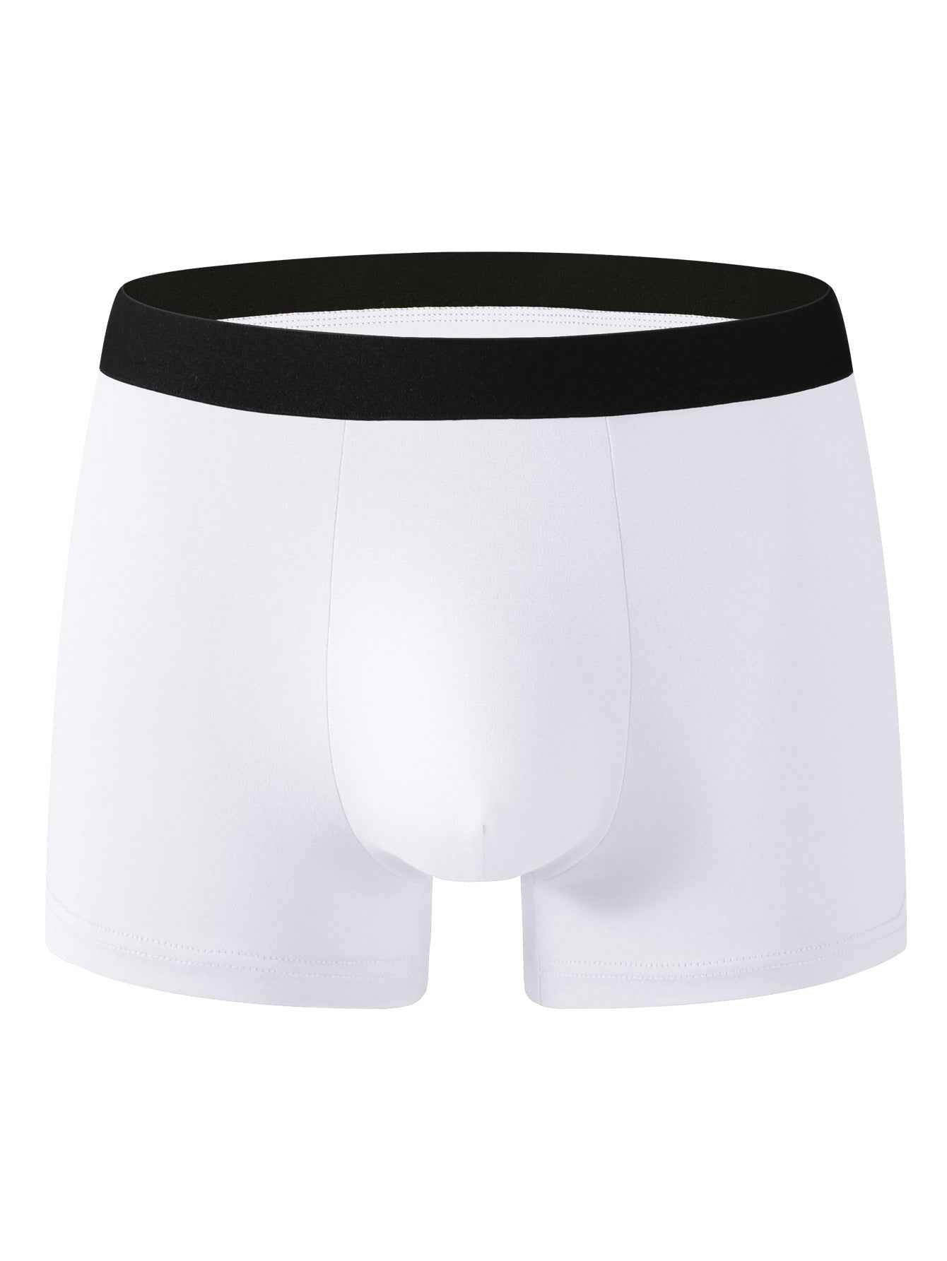 Mens Solid-color Boxer Briefs For Sports