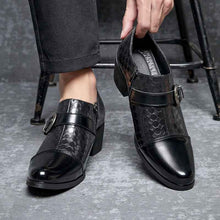 New Casual Shoes Fashionable Snakeskin Cuban Leather Shoes For Men