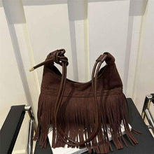 Womens Bohemian Retro Tassel Shoulder Crossbody Bag