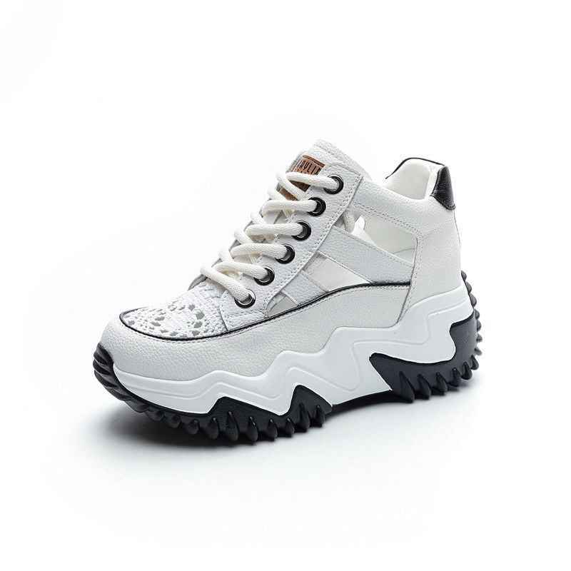 Soft Leather Hollow Sandals For Women All-match Breathable