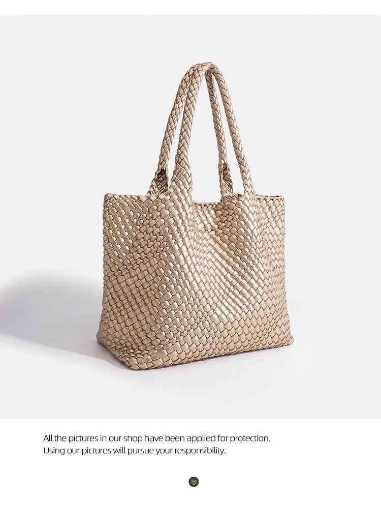 High-end Handwoven High-capacity Stylish Underarm Shoulder Bag