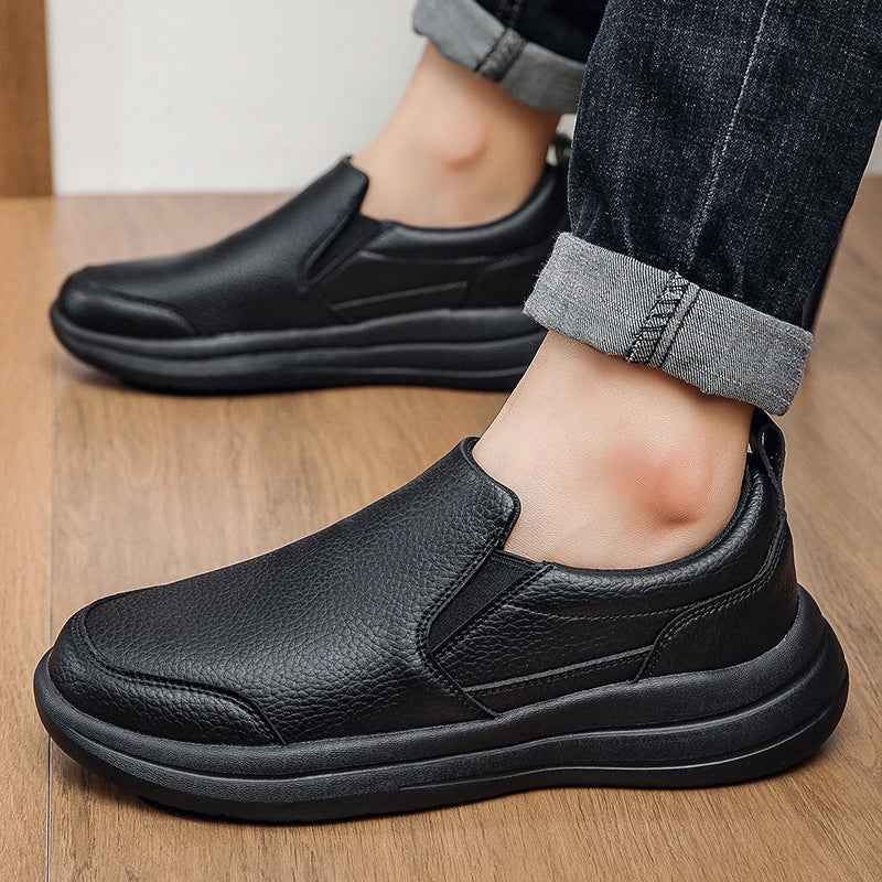 Mens Lightweight Luxury Leather Walking Shoes For Casual Wear