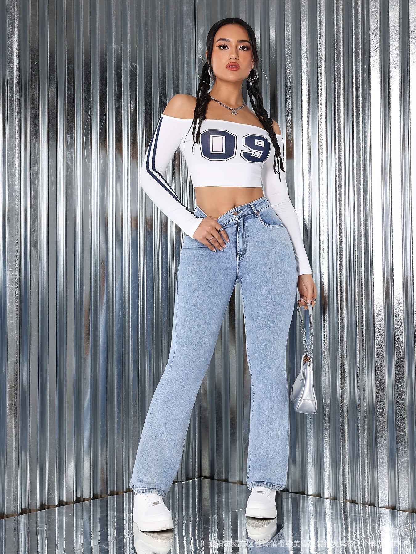 New Light-colored Washed Jeans For Women
