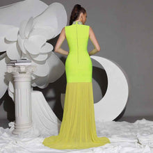 Women's Bandage Mesh-Panel Long Dress