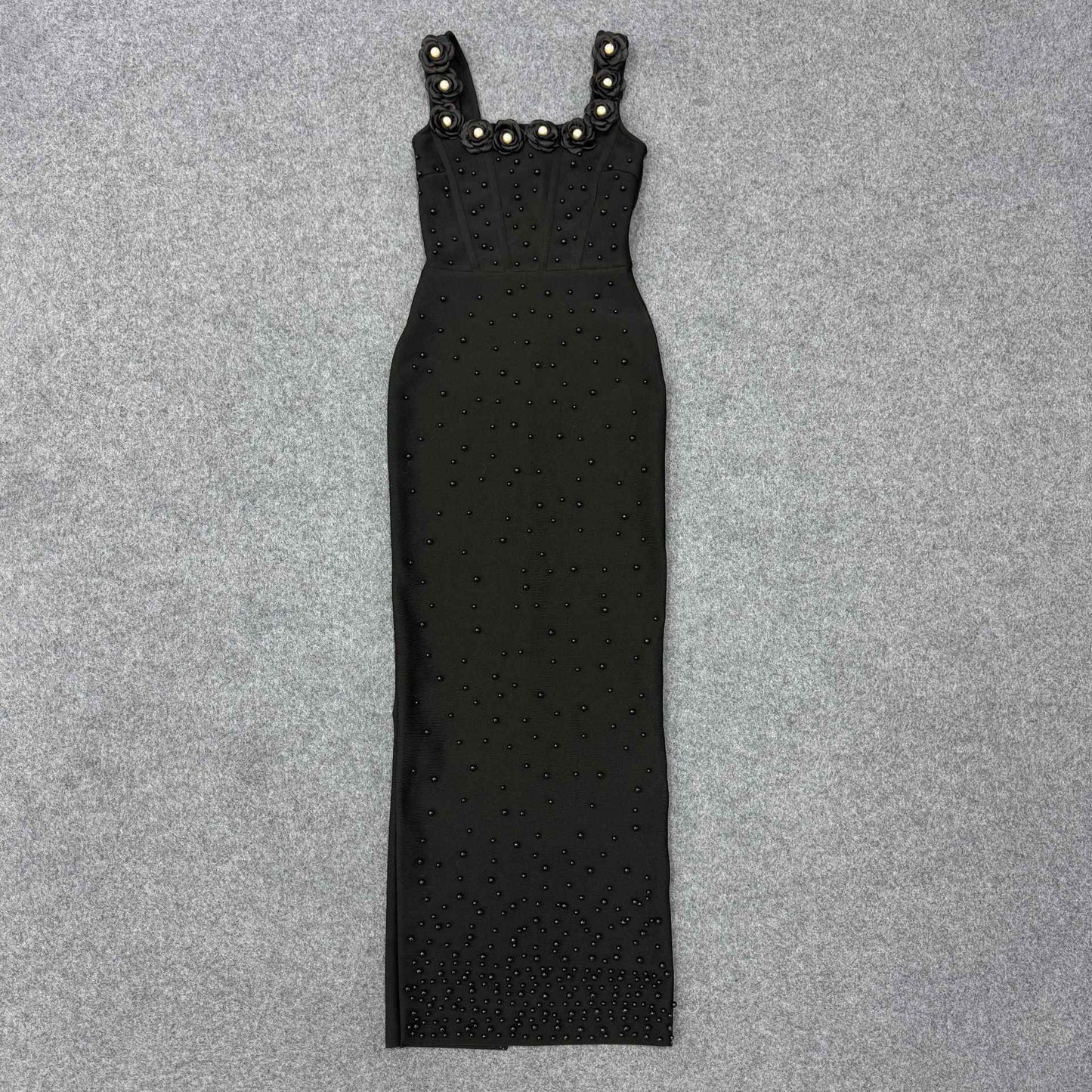 Floral Beaded Elegant Womens Bandage Dress
