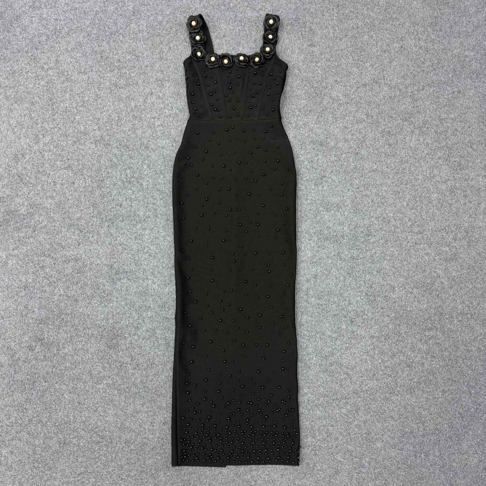 Floral Beaded Elegant Womens Bandage Dress