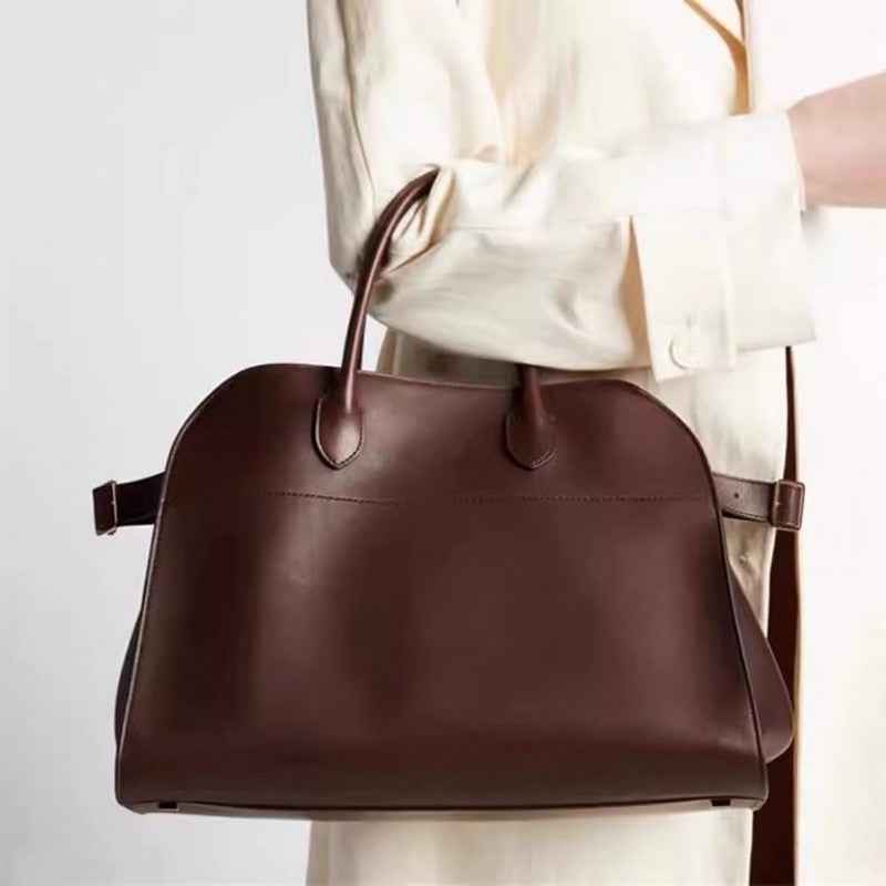 Womens Commuter Tote Bag In Textured Suede