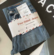 Washed Narrow-fit Straight-leg Floor-length Wide-leg Jeans