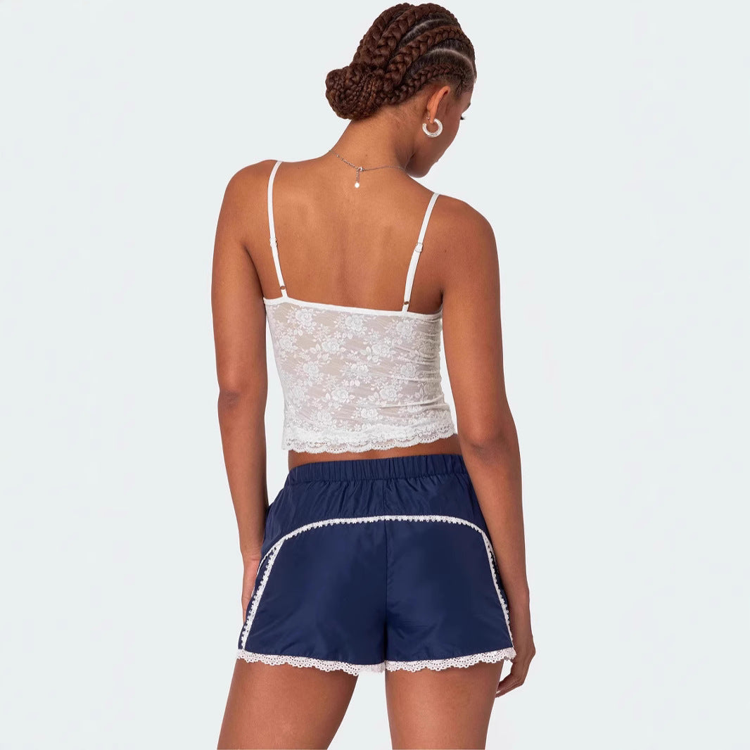 Women's Solid Color Lace Camisole by Mirlaine Univers Women's Solid Color Lace Camisole Mirlaine Univers womens-solid-color-lace-camisole 0 Women's Solid Color Lace Camisole Mirlaine Univers Women's Solid Color Lace Camisole