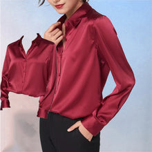 Women's Long-sleeved Satin Shirt by Mirlaine Univers