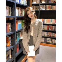 Solid-color Soft Chewy Braided Knit Cardigan For Women Autumnwinter by Mirlaine Univers