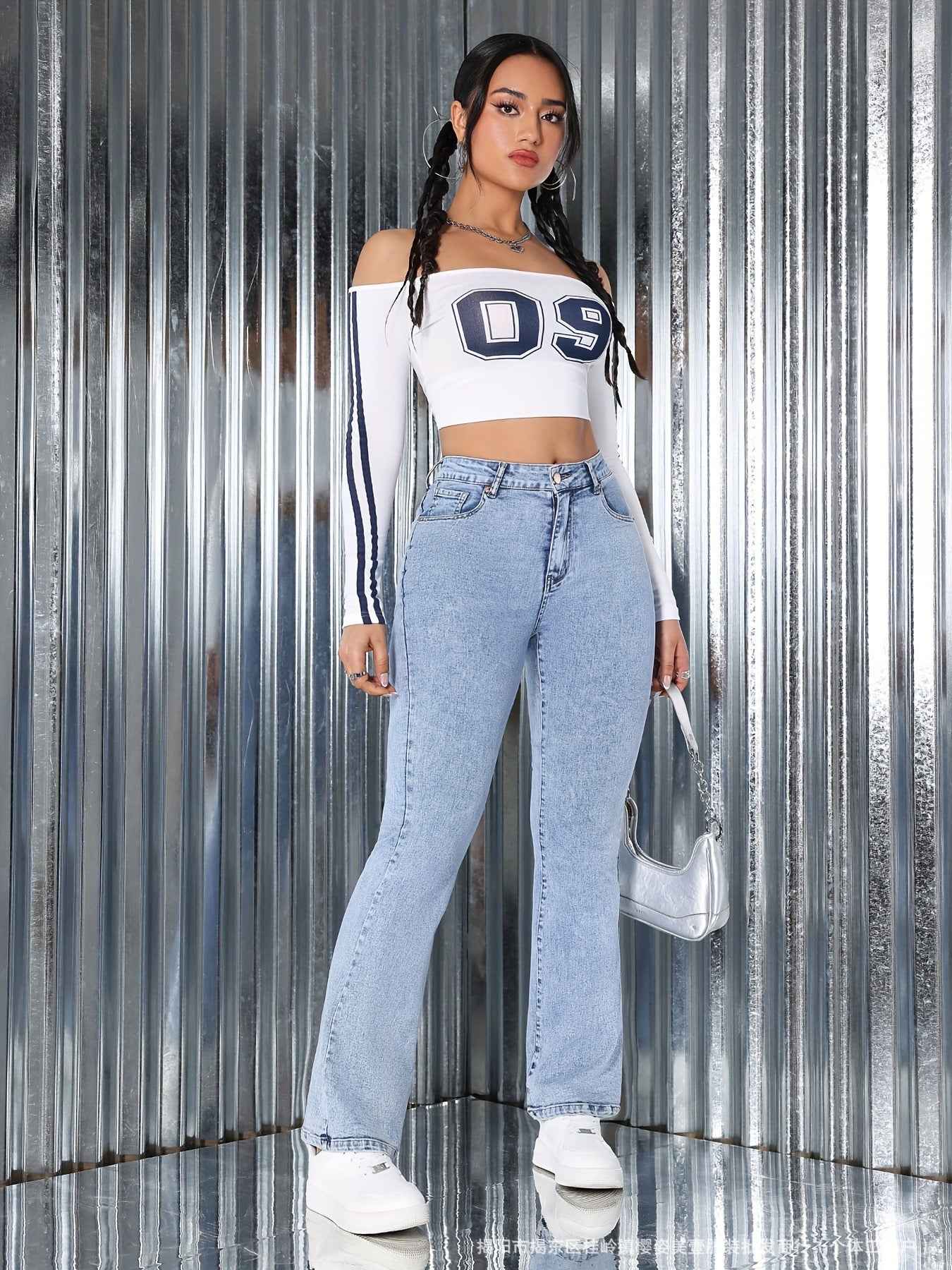 New Light-colored Washed Jeans For Women