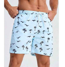 Mens Printed Beach Hawaiian Casual Shorts