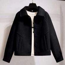 Women's Retro Fashion Short Loose Wool Coat by Mirlaine Univers