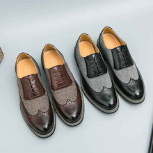 Fashion Brogue Men's Korean-style Casual Formal Wear Leather Shoes