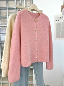 Sweet Loose-Fitting Slimming Round-Neck Knitted Top For Women