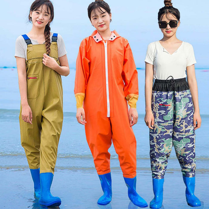 Pantalon de pluie une pièce imperméable et épais pour femme
