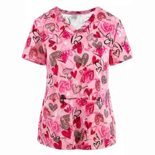 Summer Casual New Women's V-neck Cloth For Nursing Workers Short Sleeve